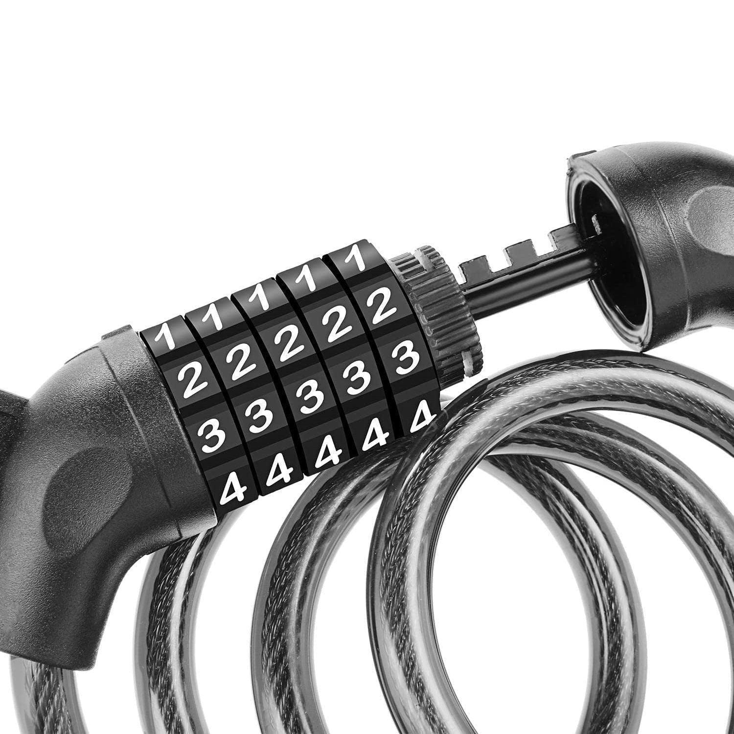 VIVI Bike Lock 5 Digit Combination Cable Lock - Image 3