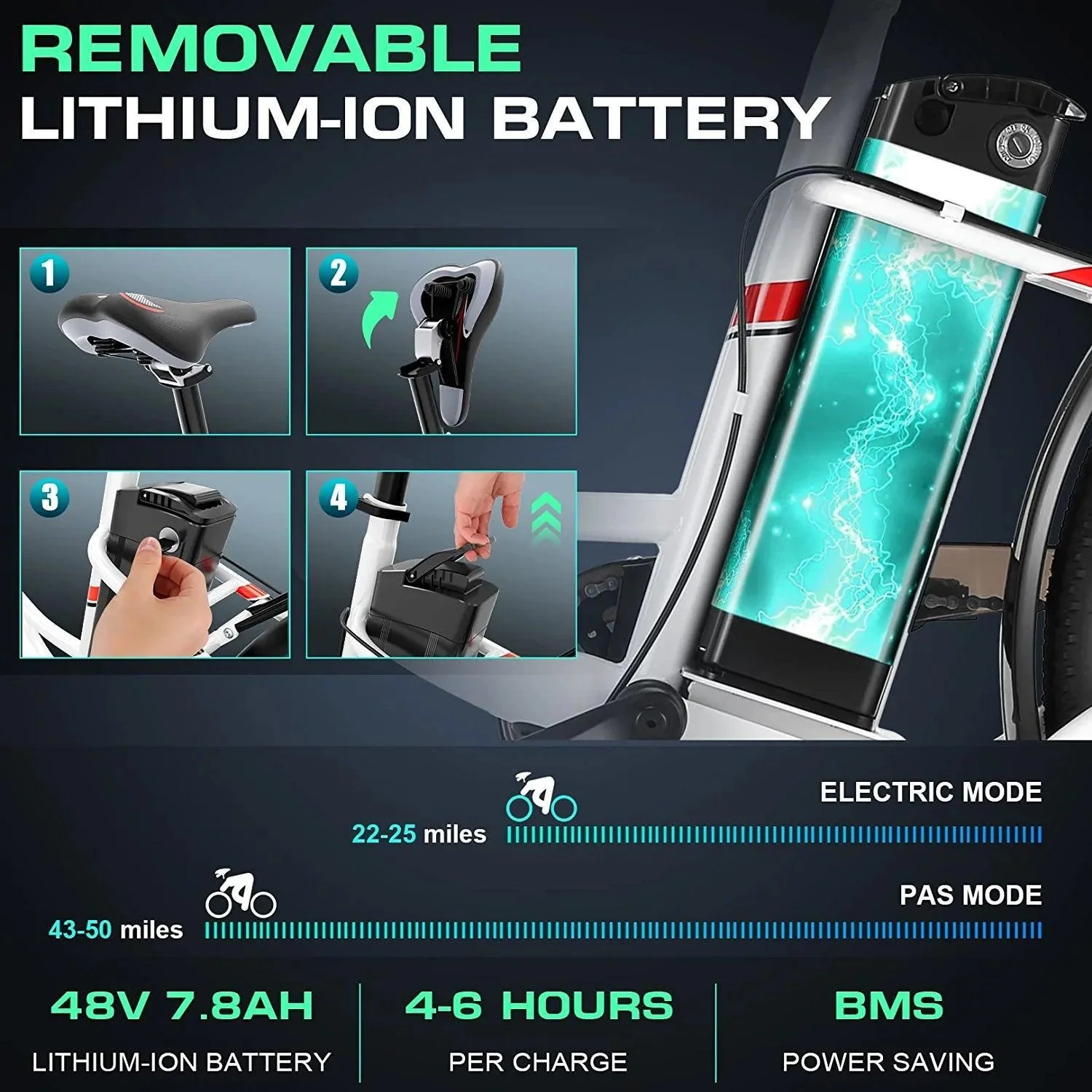 VIVI C26UL Electric Bike Cruiser Electric Commuter Bike SGS Certified to UL2849 - Image 5