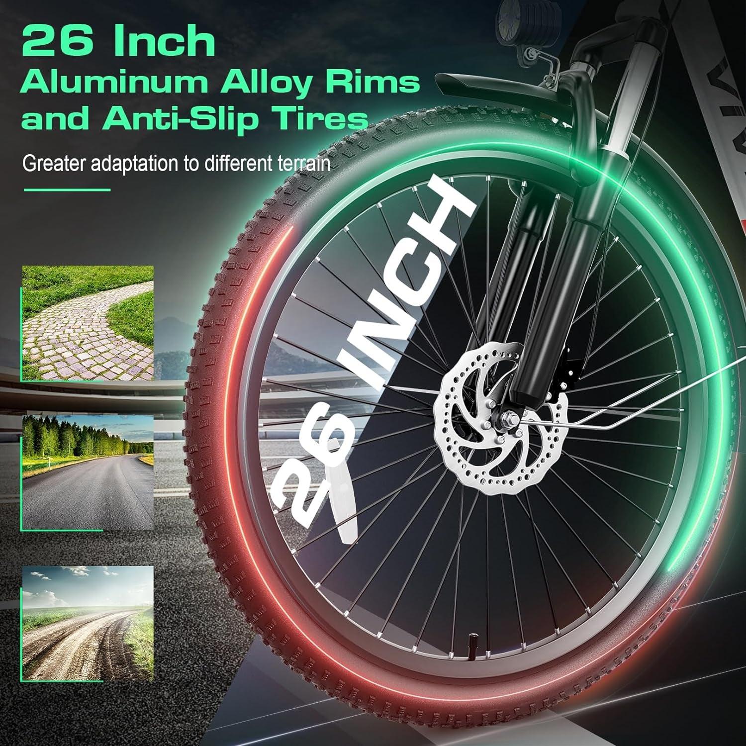 VIVI C26UL Electric Bike Cruiser Electric Commuter Bike SGS Certified to UL2849 - Image 6