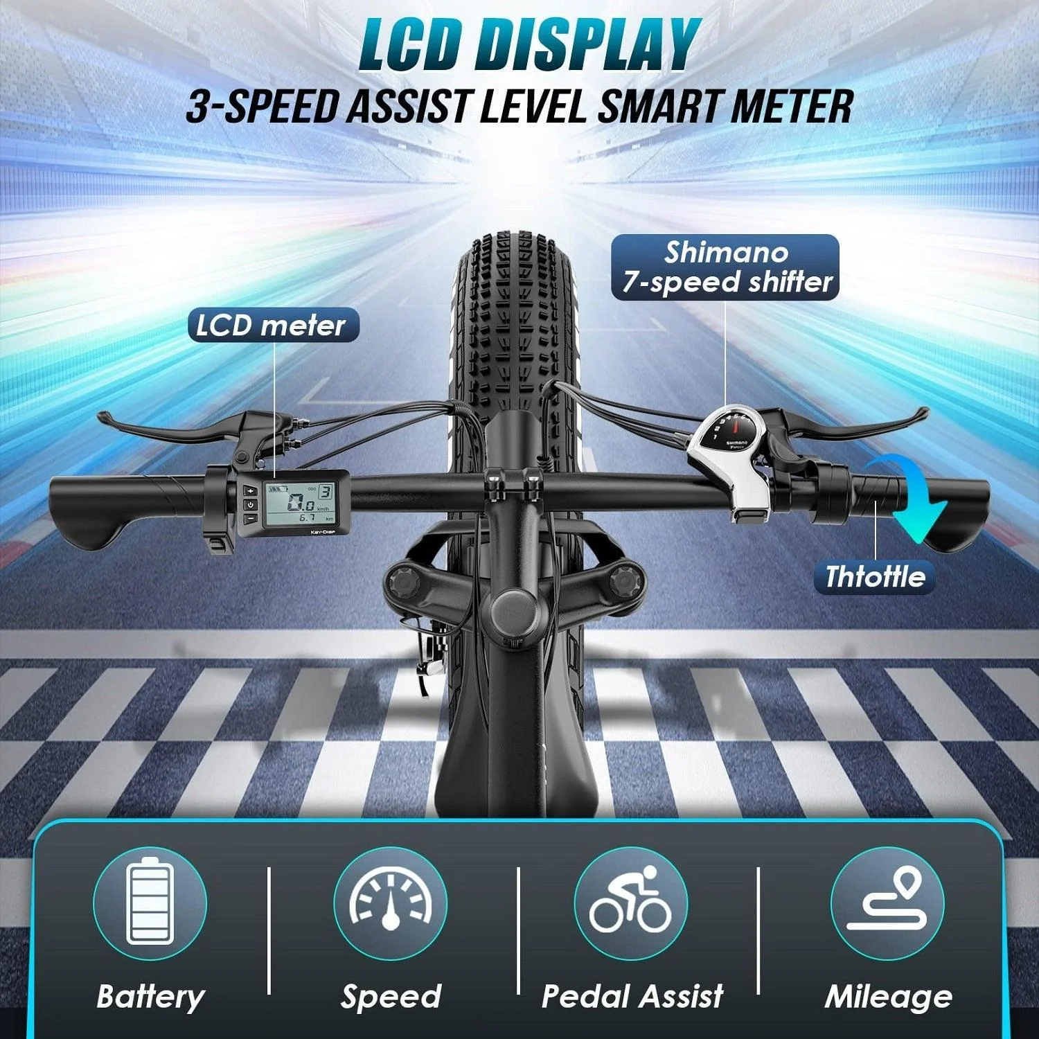 VIVI F26FUL Electric Bike Long Range Fat Tire Electric Bike SGS Certified to UL2849 - Image 11