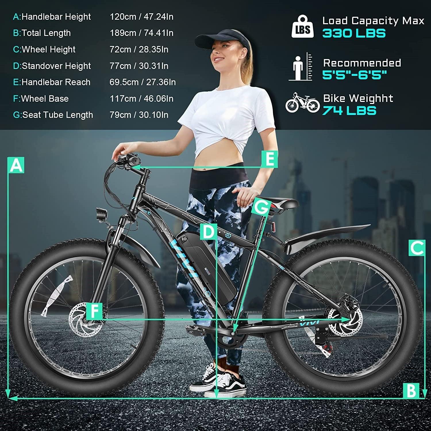 VIVI F26FUL Electric Bike Long Range Fat Tire Electric Bike SGS Certified to UL2849 - Image 17