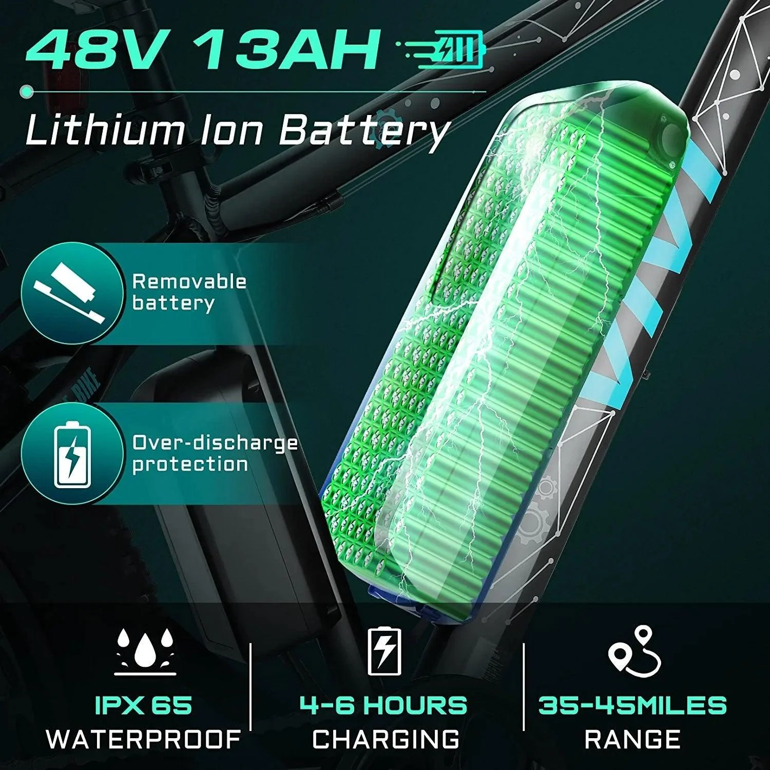 VIVI F26FUL Electric Bike Long Range Fat Tire Electric Bike SGS Certified to UL2849 - Image 5