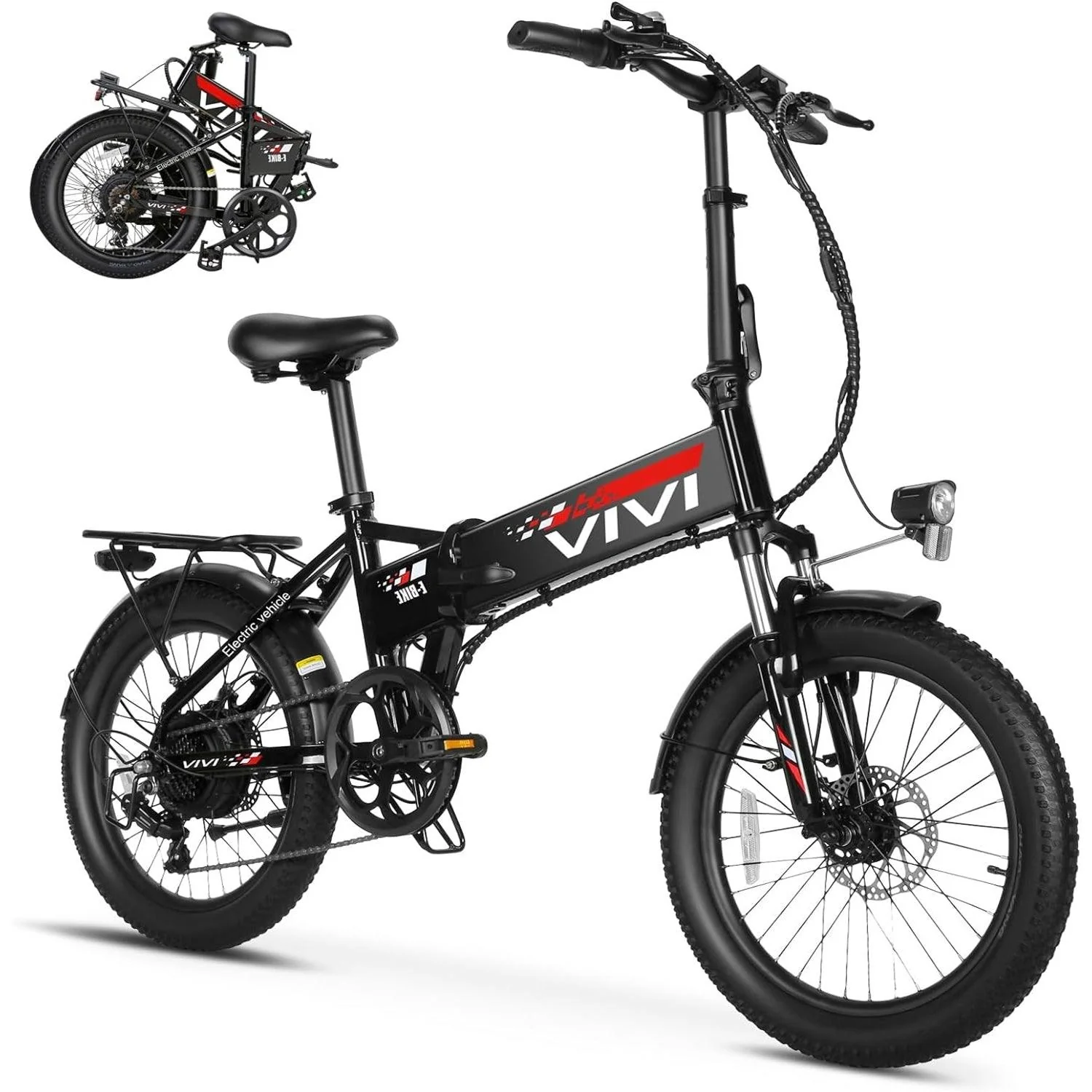 VIVI FM20UL Electric Bike 2.4" Fat Tire Folding Electric Bike SGS Certified to UL2849 - Image 18
