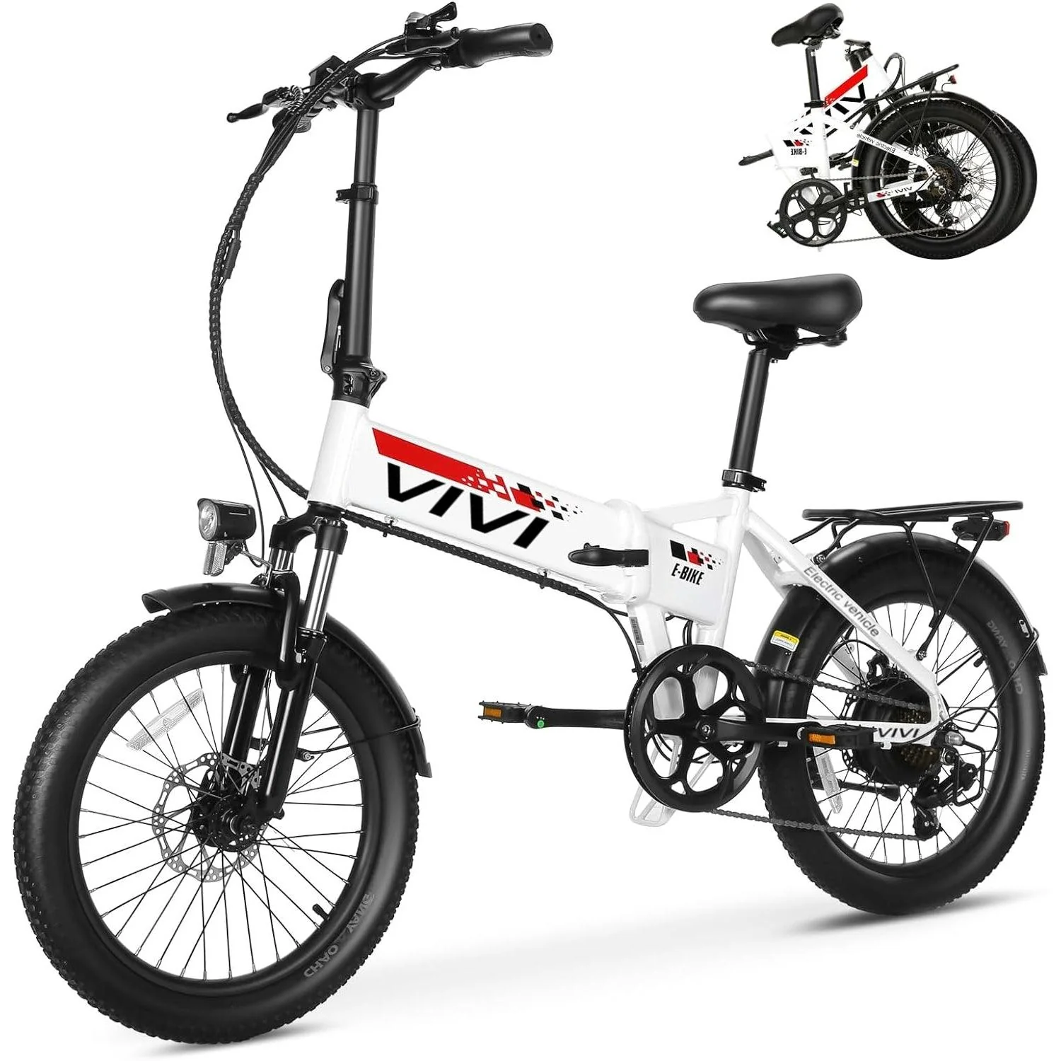 VIVI FM20UL Electric Bike 2.4" Fat Tire Folding Electric Bike SGS Certified to UL2849 - Image 19