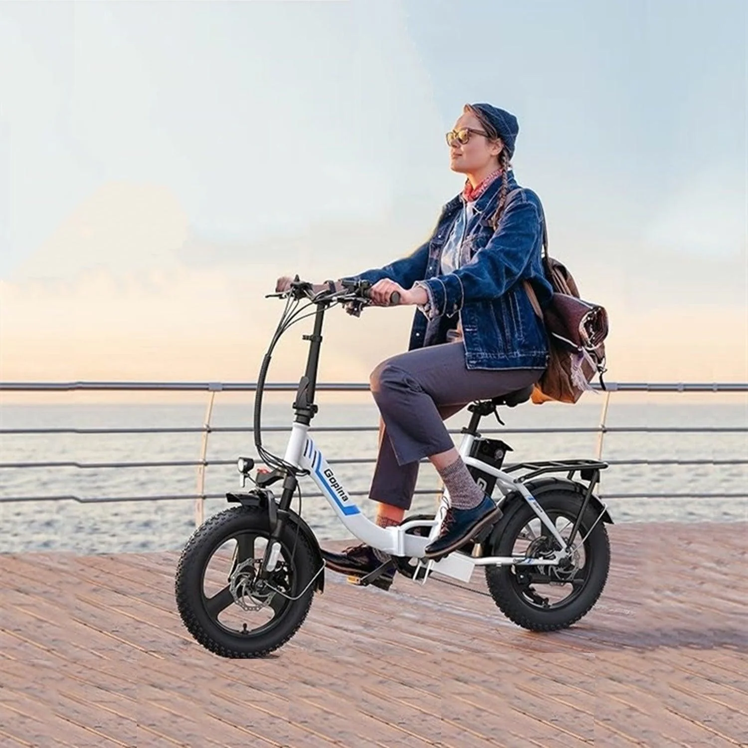 VIVI Gopina Electric Bike 3.0" Fat Tire Folding Electric Bike SGS Certified to UL2849 - Image 12