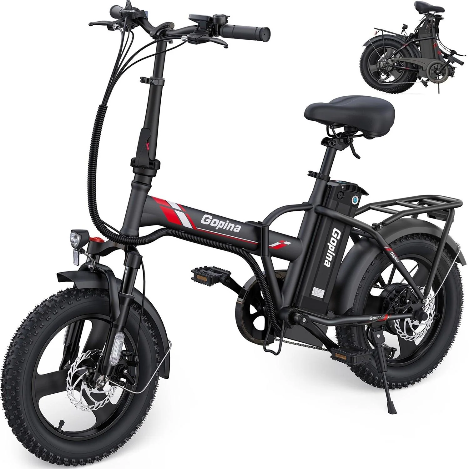 VIVI Gopina Electric Bike 3.0" Fat Tire Folding Electric Bike SGS Certified to UL2849 - Image 13