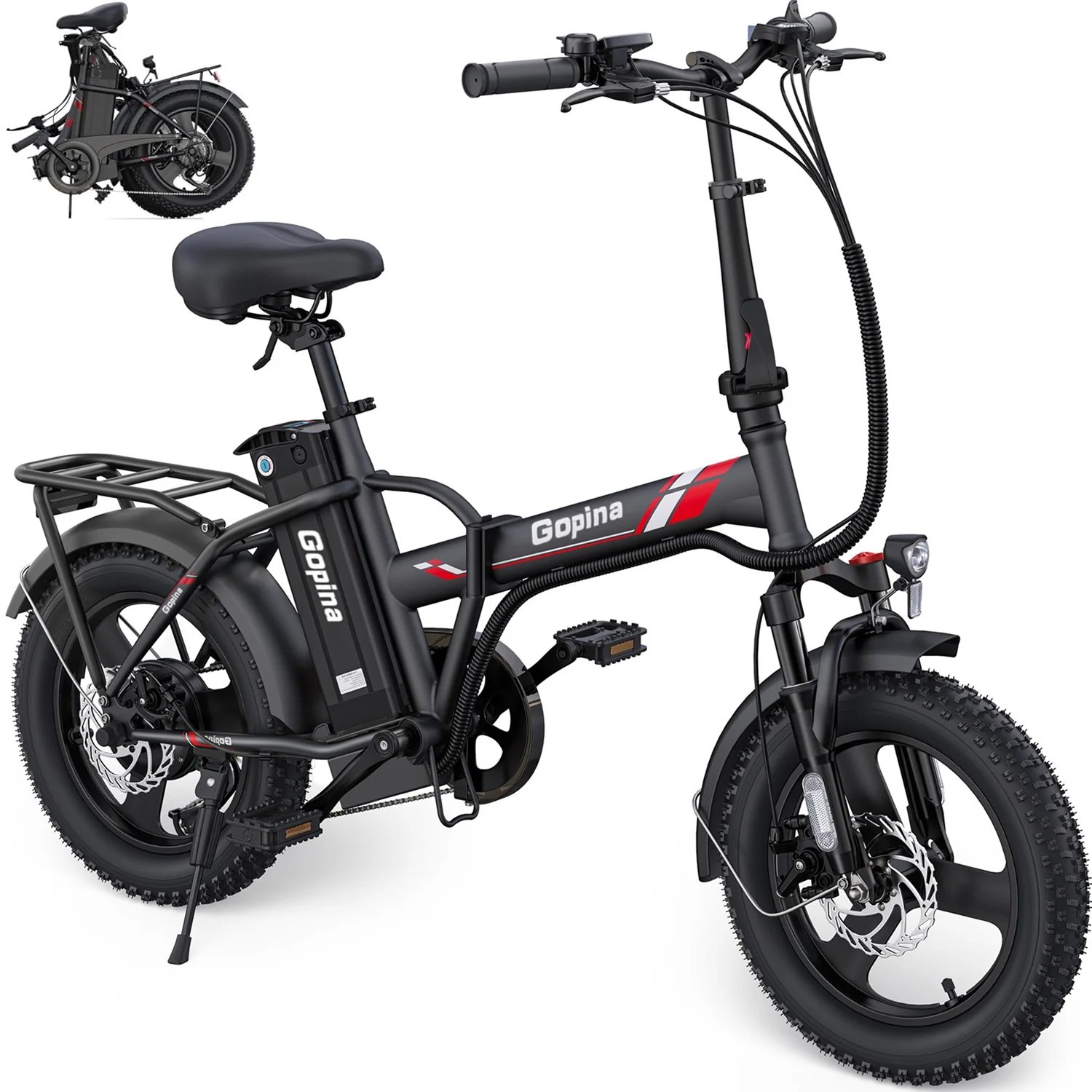 VIVI Gopina Electric Bike 3.0" Fat Tire Folding Electric Bike SGS Certified to UL2849 - Image 15