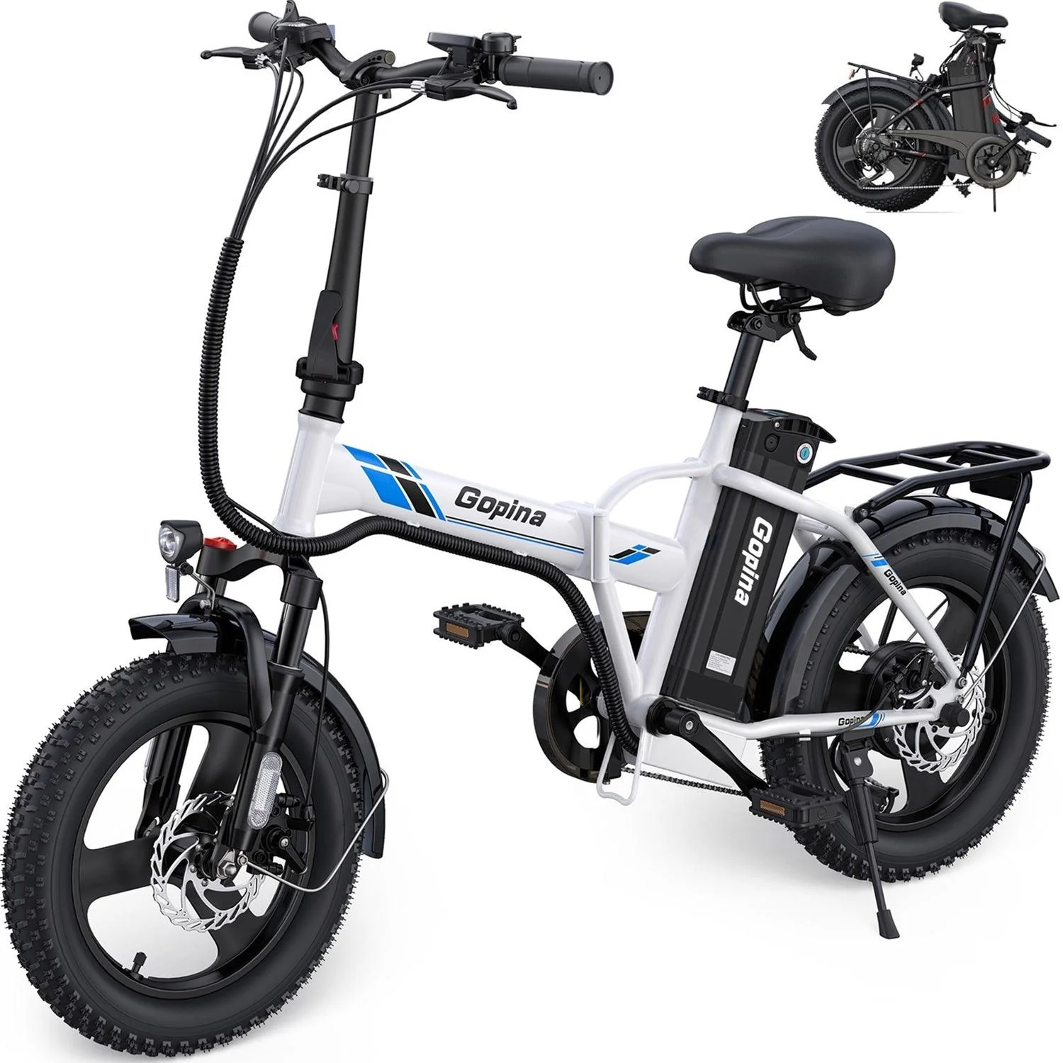 VIVI Gopina Electric Bike 3.0" Fat Tire Folding Electric Bike SGS Certified to UL2849 - Image 16