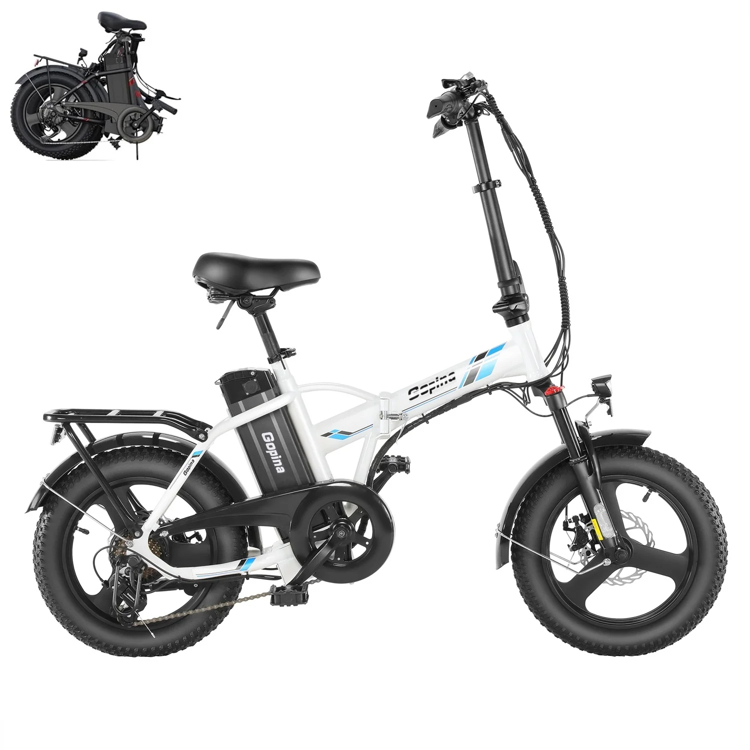 VIVI Gopina Electric Bike 3.0" Fat Tire Folding Electric Bike SGS Certified to UL2849 - Image 17