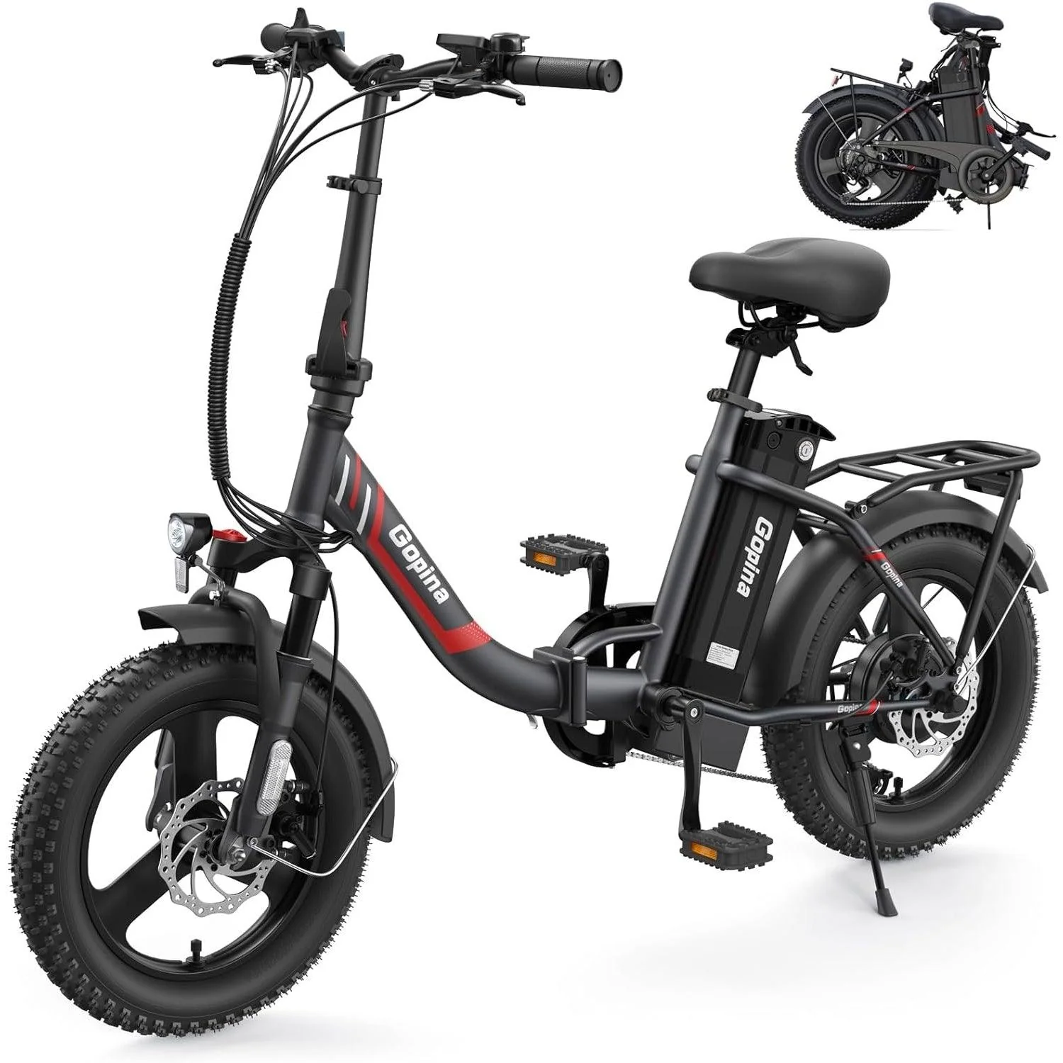 VIVI Gopina Electric Bike 3.0" Fat Tire Folding Electric Bike SGS Certified to UL2849 - Image 19