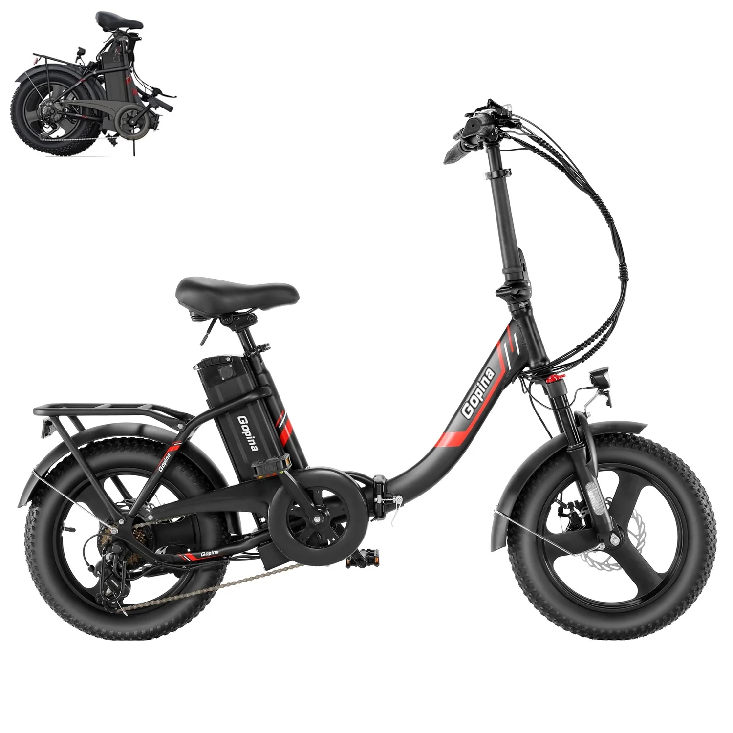 VIVI Gopina Electric Bike 3.0" Fat Tire Folding Electric Bike SGS Certified to UL2849 - Image 20