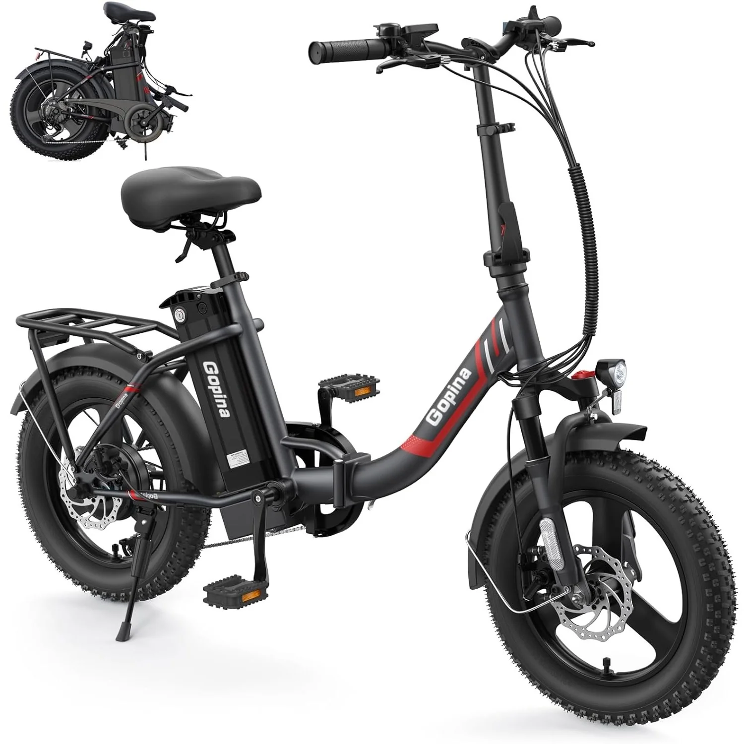 VIVI Gopina Electric Bike 3.0" Fat Tire Folding Electric Bike SGS Certified to UL2849 - Image 21