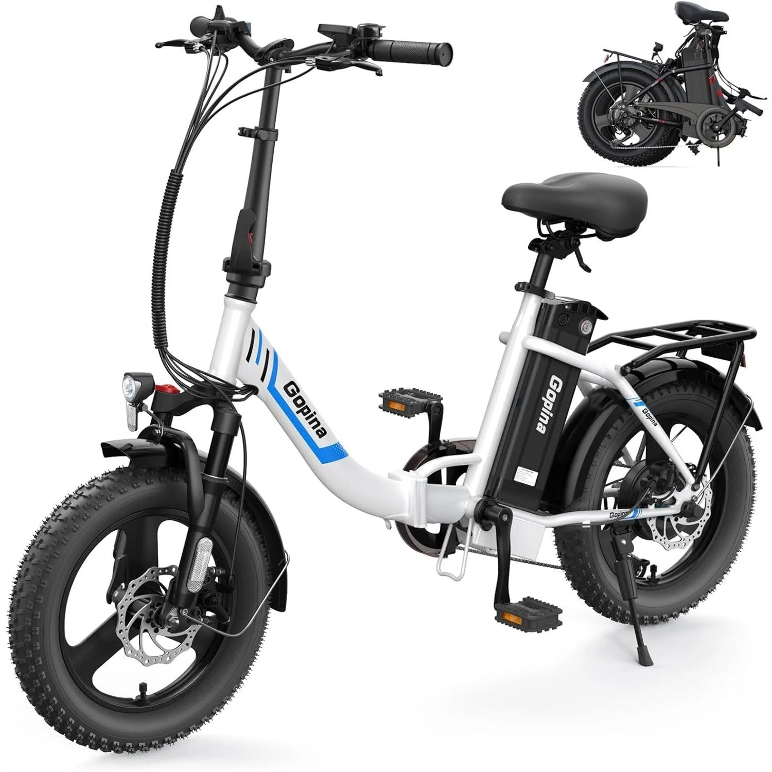 VIVI Gopina Electric Bike 3.0" Fat Tire Folding Electric Bike SGS Certified to UL2849 - Image 22