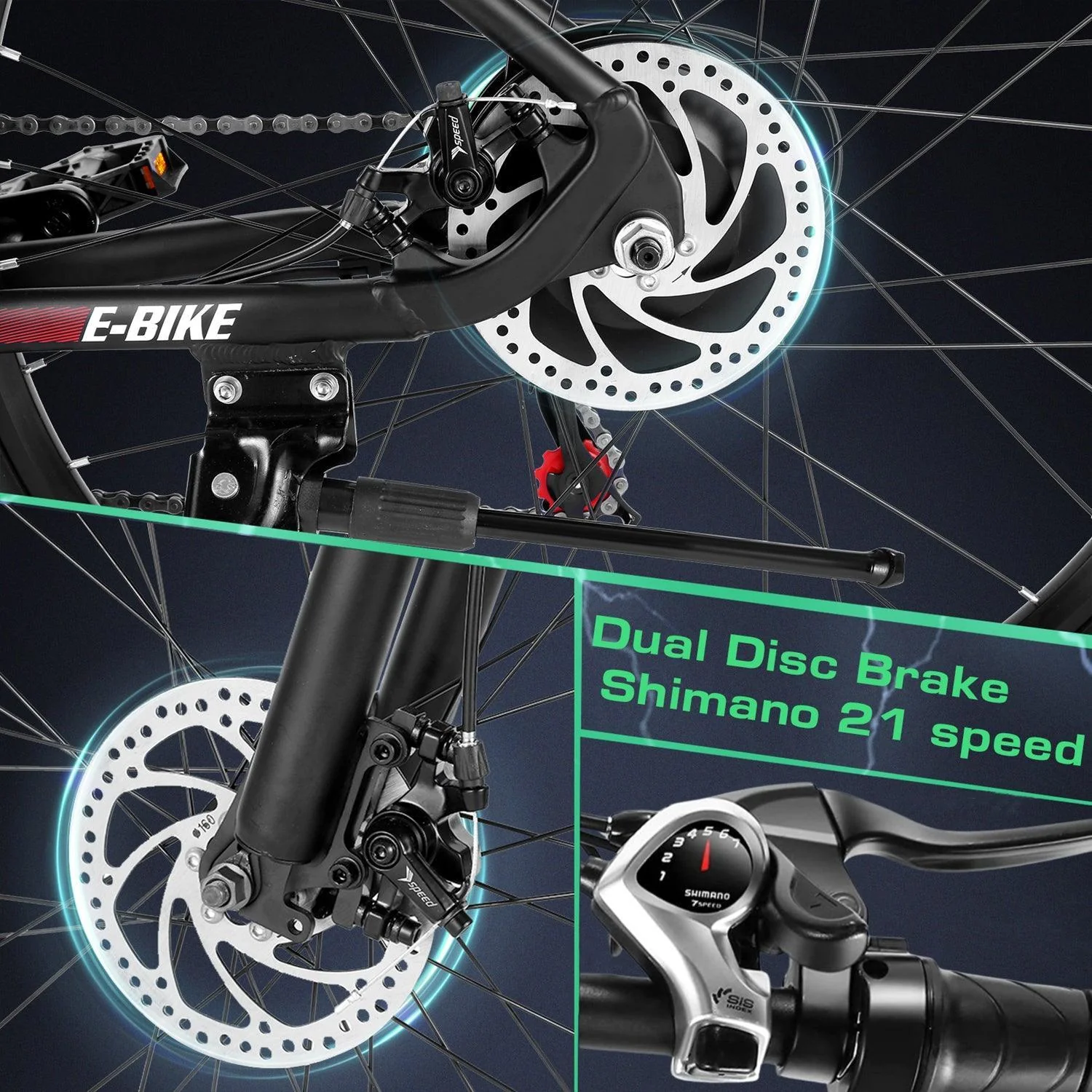 VIVI H7UL Electric Bike 27.5" Off Road Electric Mountain Bike SGS Certified to UL2849 - Image 10