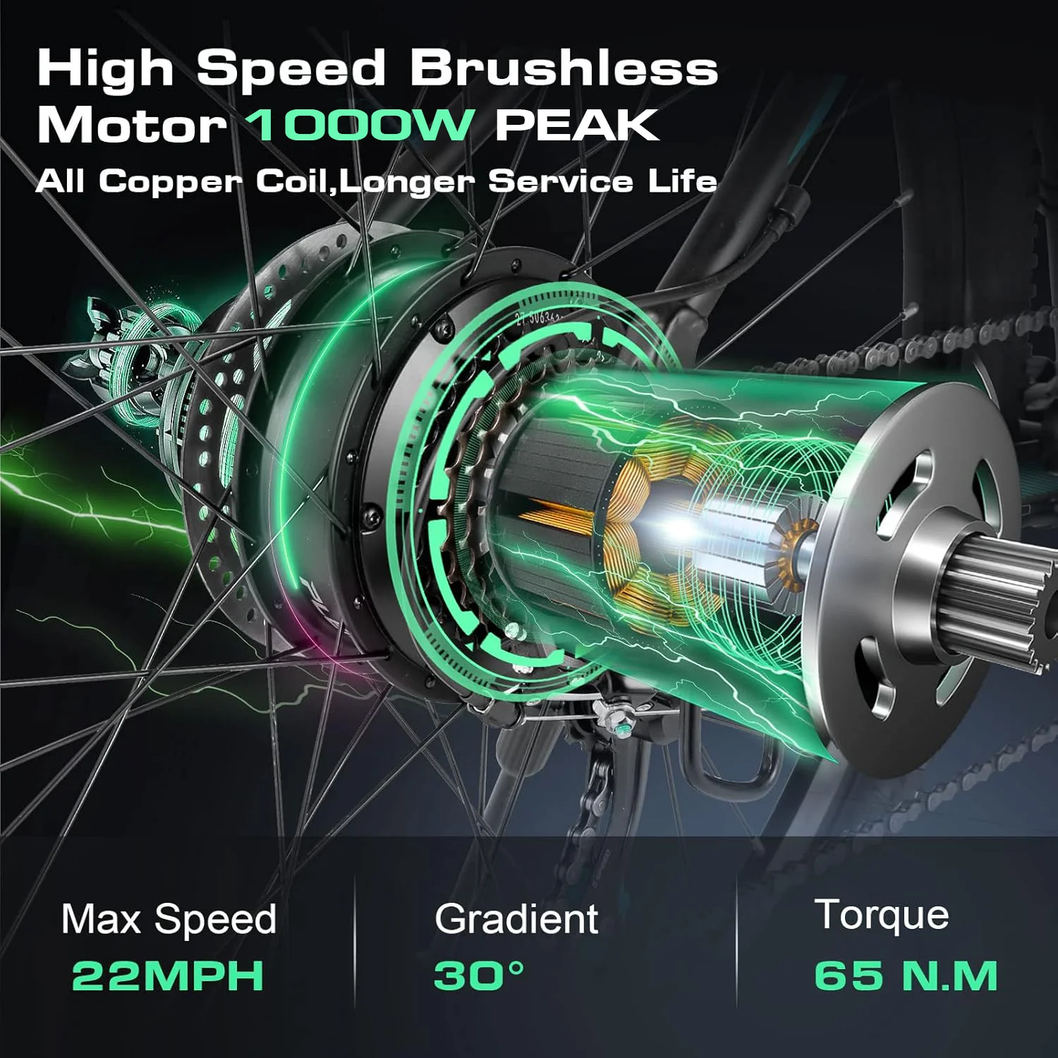 VIVI H7UL Electric Bike 27.5" Off Road Electric Mountain Bike SGS Certified to UL2849 - Image 4