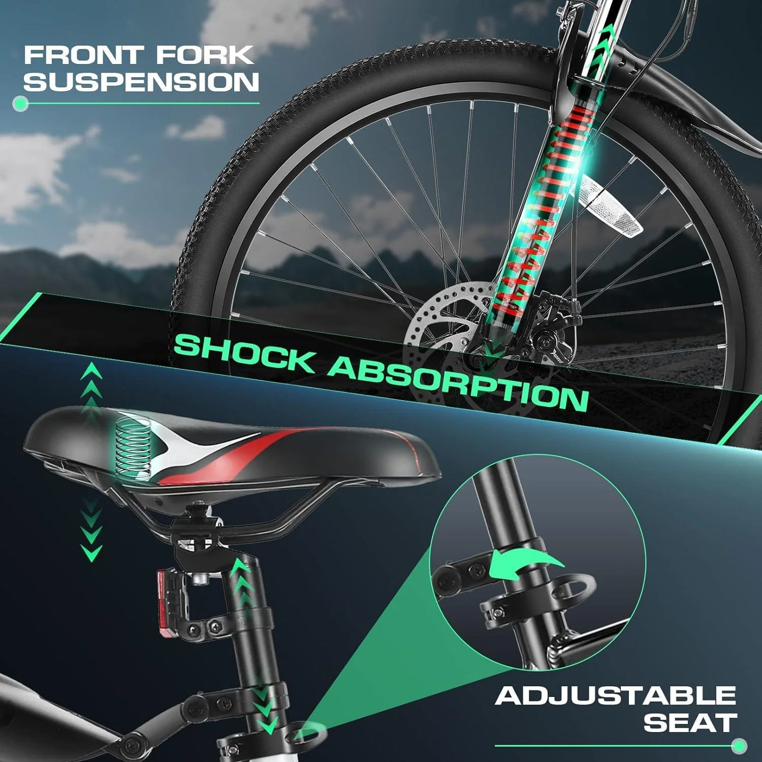 VIVI M026SHUL Electric Bike Hardtail Electric Mountain Bike SGS Certified to UL2849 - Image 10