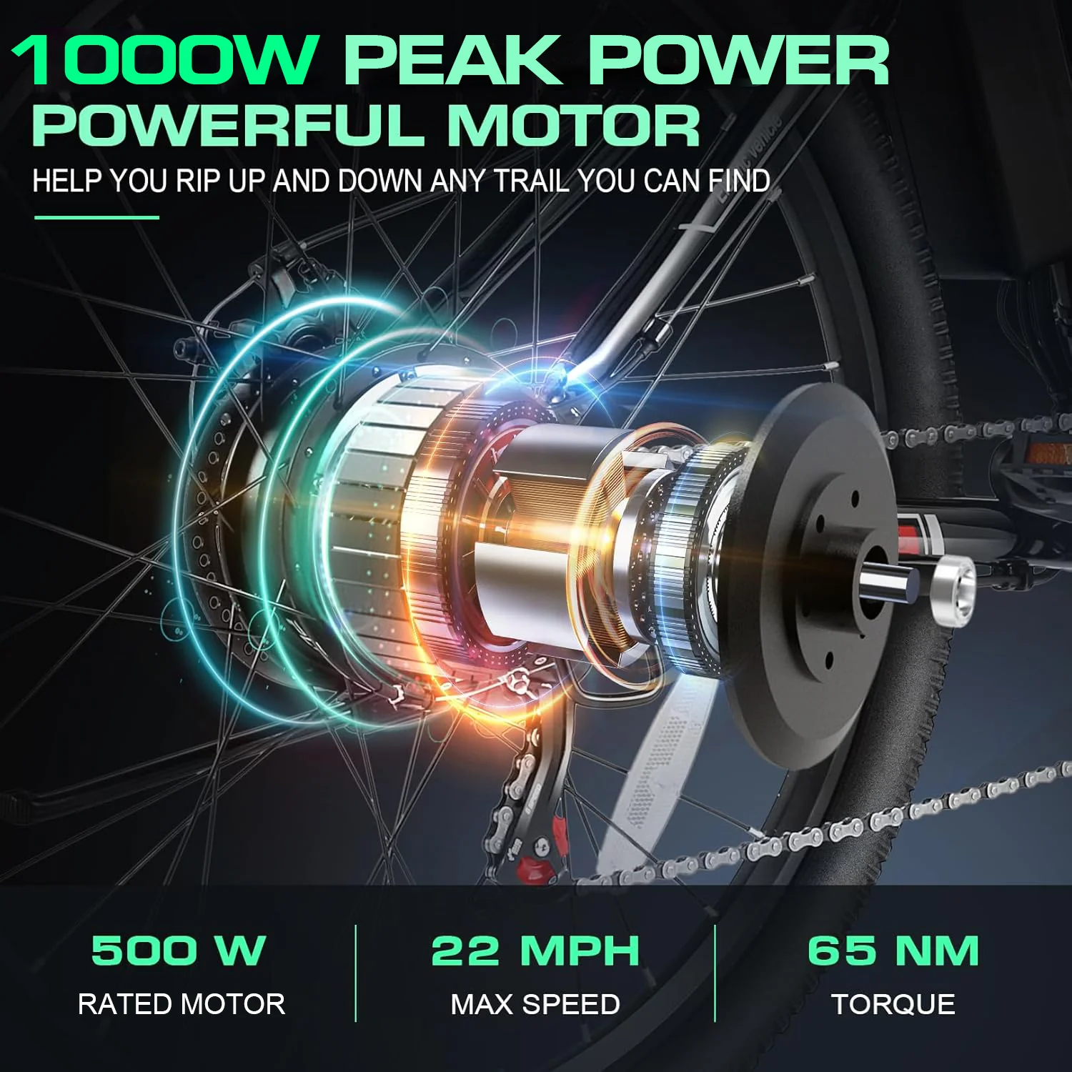 VIVI M026SHUL Electric Bike Hardtail Electric Mountain Bike SGS Certified to UL2849 - Image 4