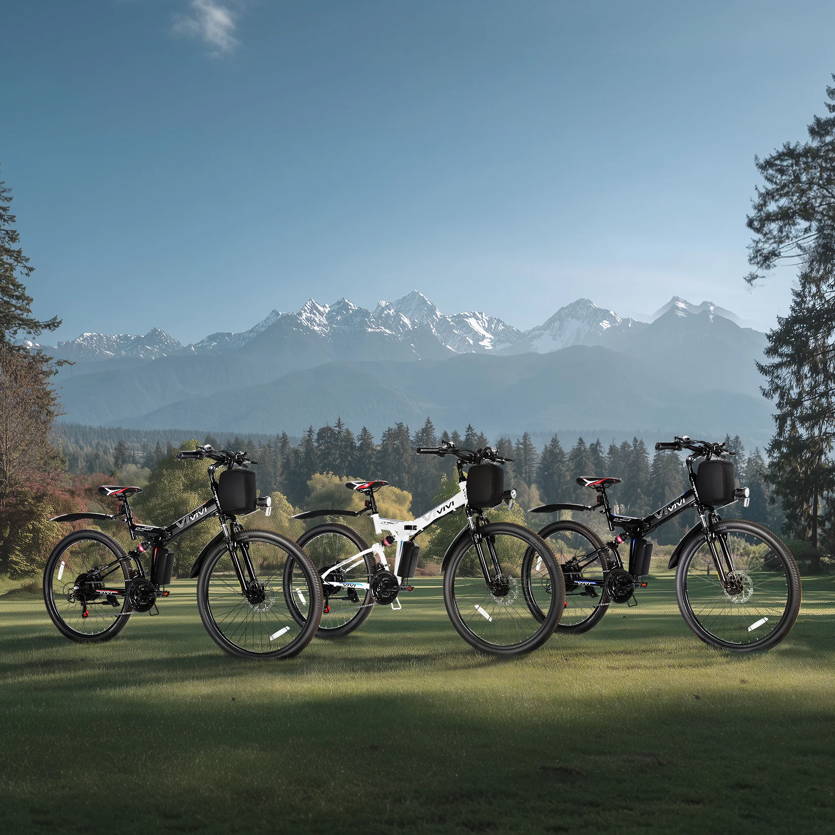 VIVI M026TGBUL Electric Bike Foldable Full Suspension Electric Mountain Bike SGS Certified to UL2849 - Image 13