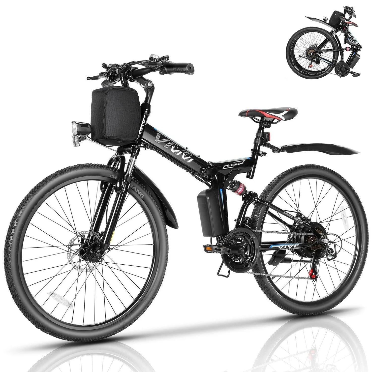VIVI M026TGBUL Electric Bike Foldable Full Suspension Electric Mountain Bike SGS Certified to UL2849 - Image 17