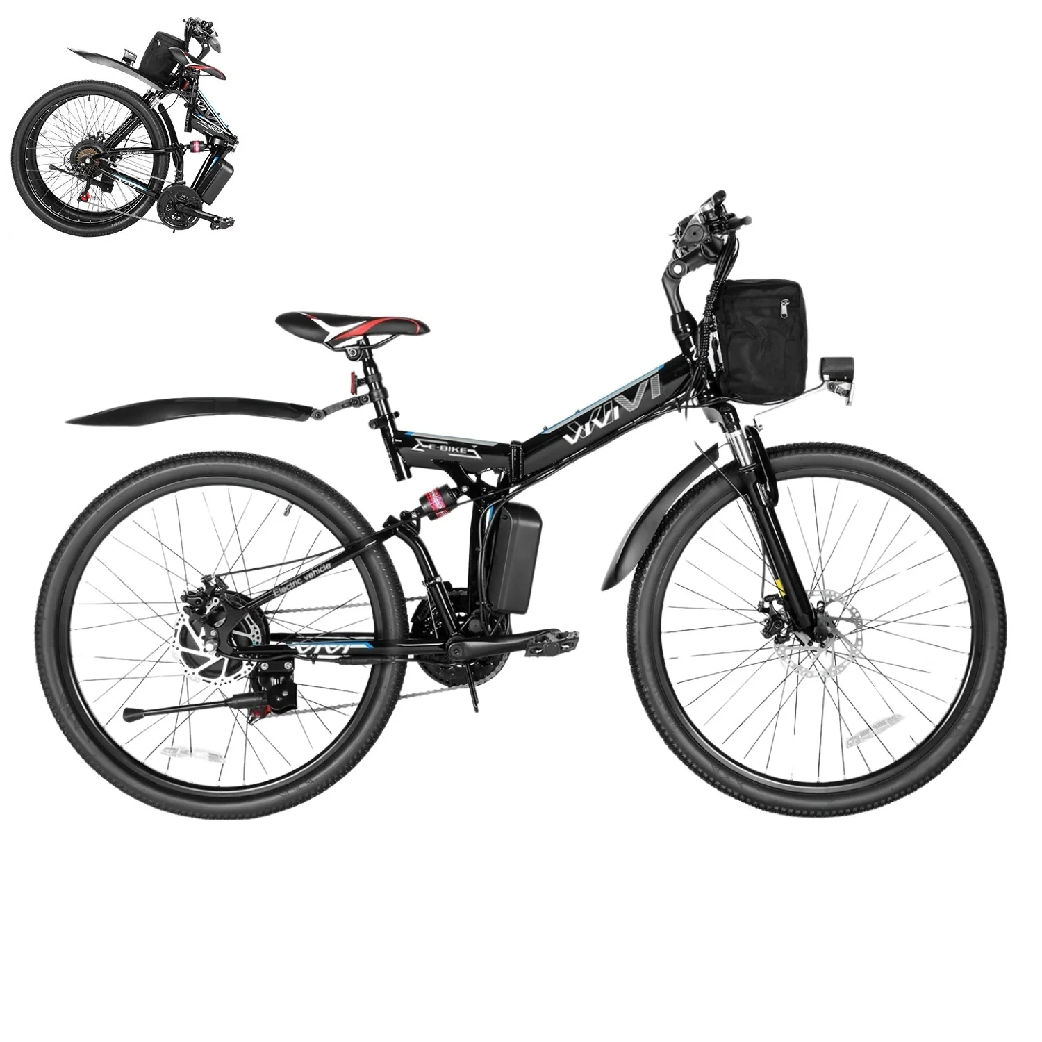 VIVI M026TGBUL Electric Bike Foldable Full Suspension Electric Mountain Bike SGS Certified to UL2849 - Image 18