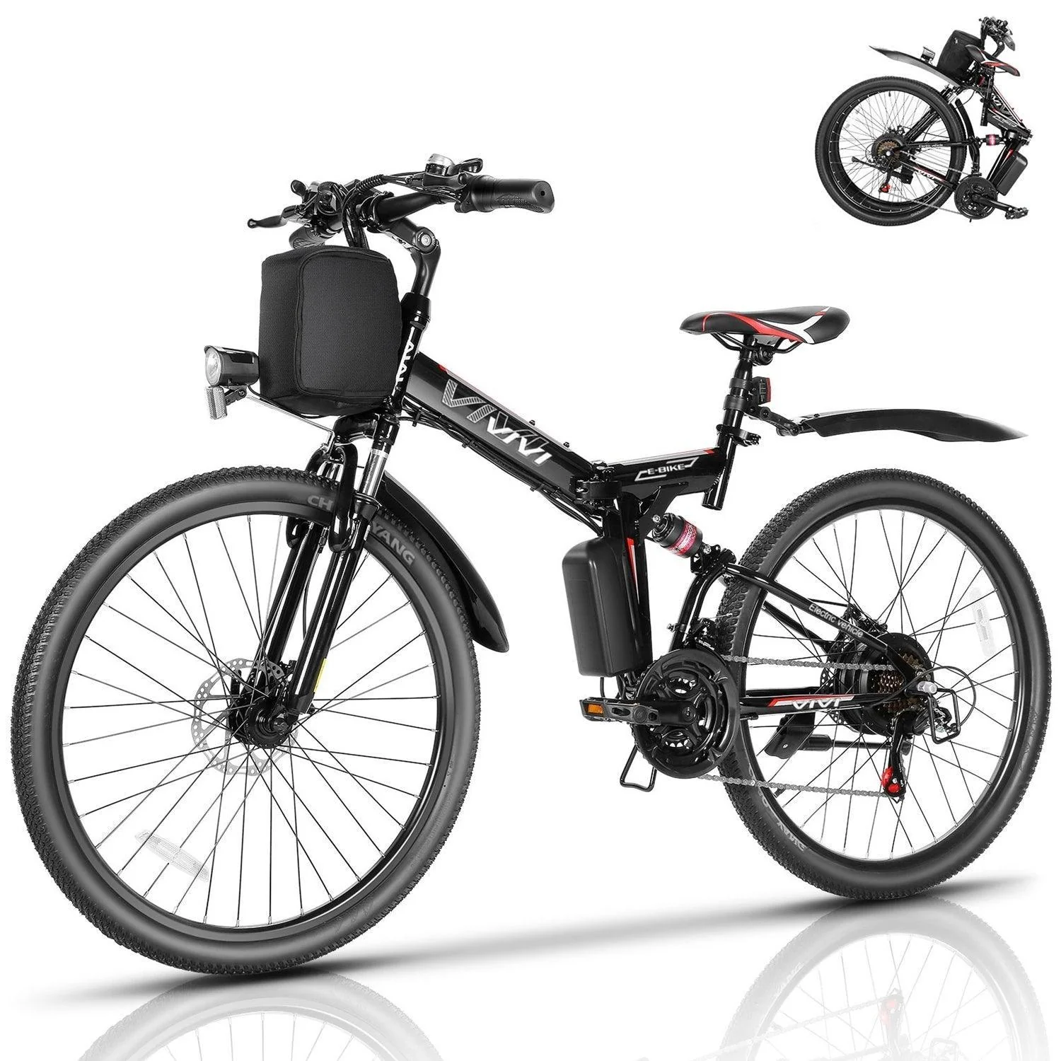 VIVI M026TGBUL Electric Bike Foldable Full Suspension Electric Mountain Bike SGS Certified to UL2849 - Image 20