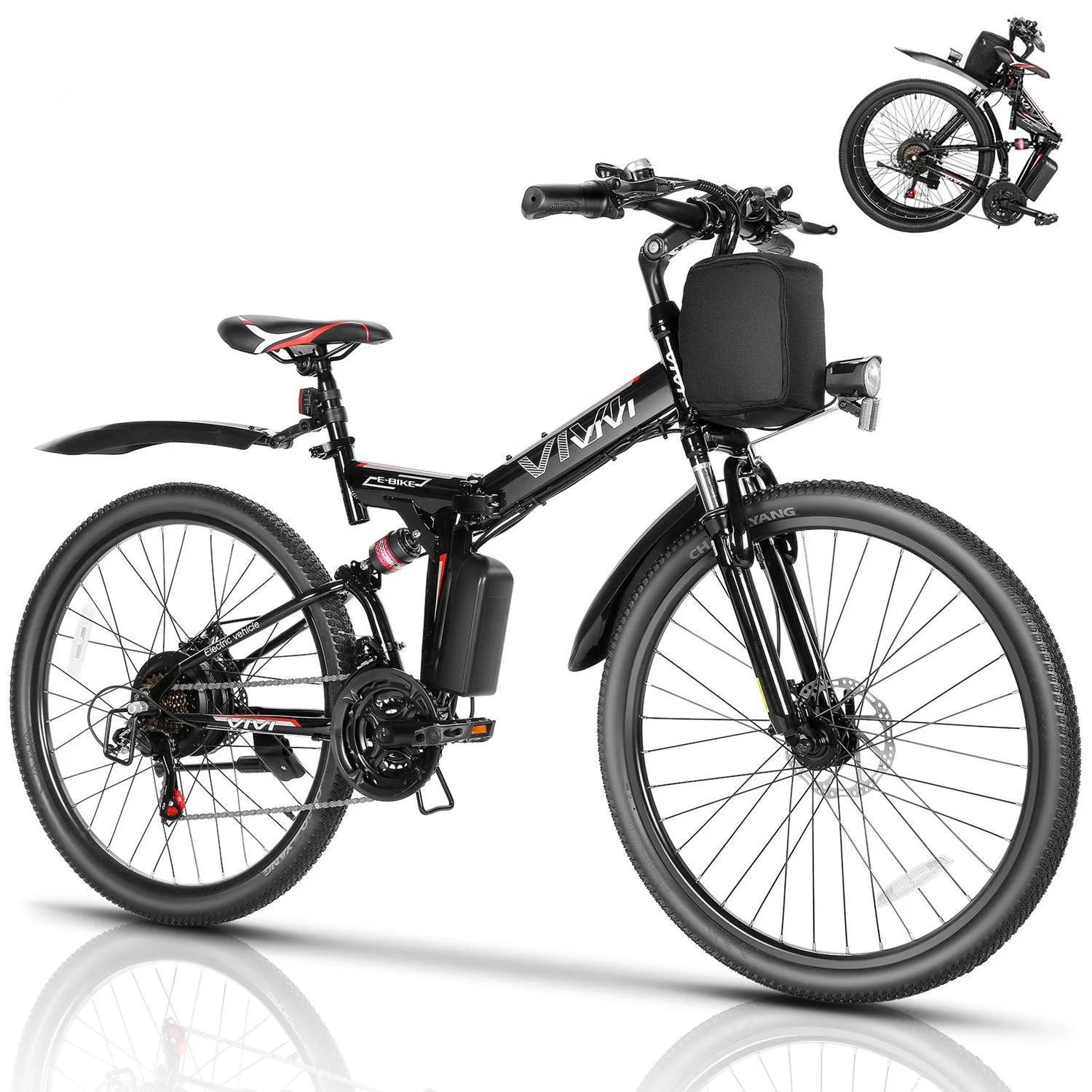 VIVI M026TGBUL Electric Bike Foldable Full Suspension Electric Mountain Bike SGS Certified to UL2849 - Image 21