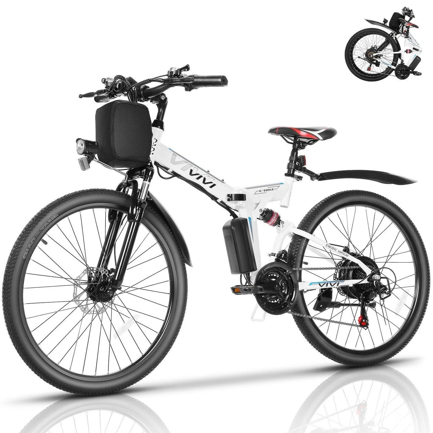 VIVI M026TGBUL Electric Bike Foldable Full Suspension Electric Mountain Bike SGS Certified to UL2849 - Image 22