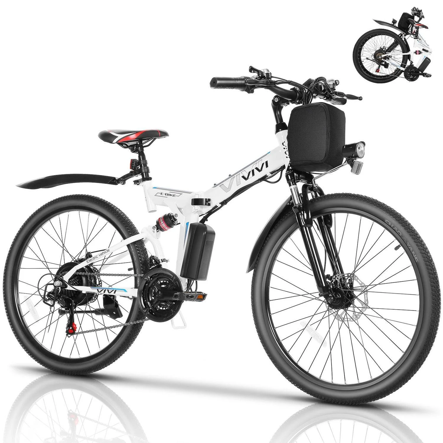 VIVI M026TGBUL Electric Bike Foldable Full Suspension Electric Mountain Bike SGS Certified to UL2849 - Image 23