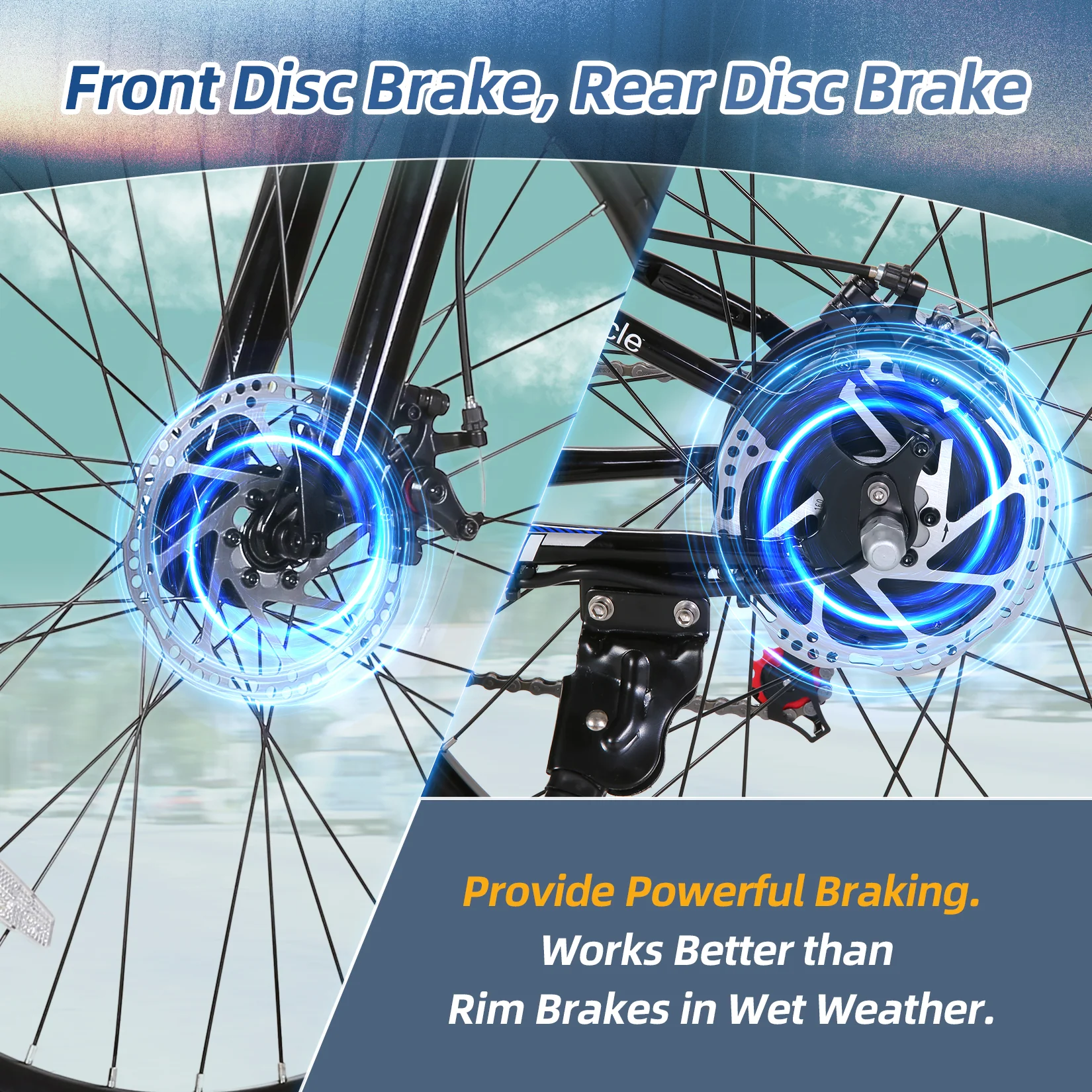 VIVI M026TGBUL Electric Bike Foldable Full Suspension Electric Mountain Bike SGS Certified to UL2849 - Image 7