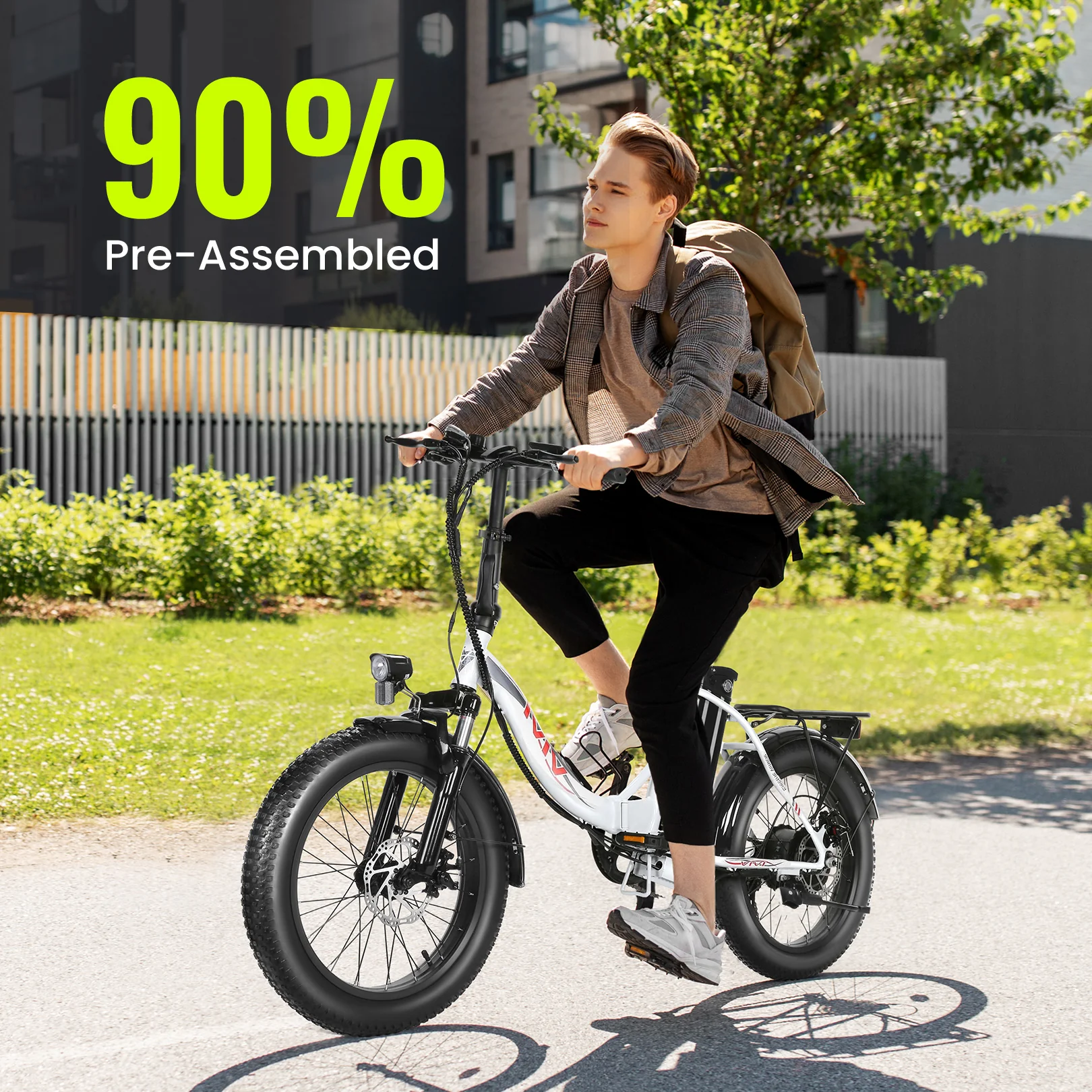 VIVI MT20UL Electric Bike 3.0" Fat Tire Folding Electric Bike SGS Certified to UL2849 - Image 11