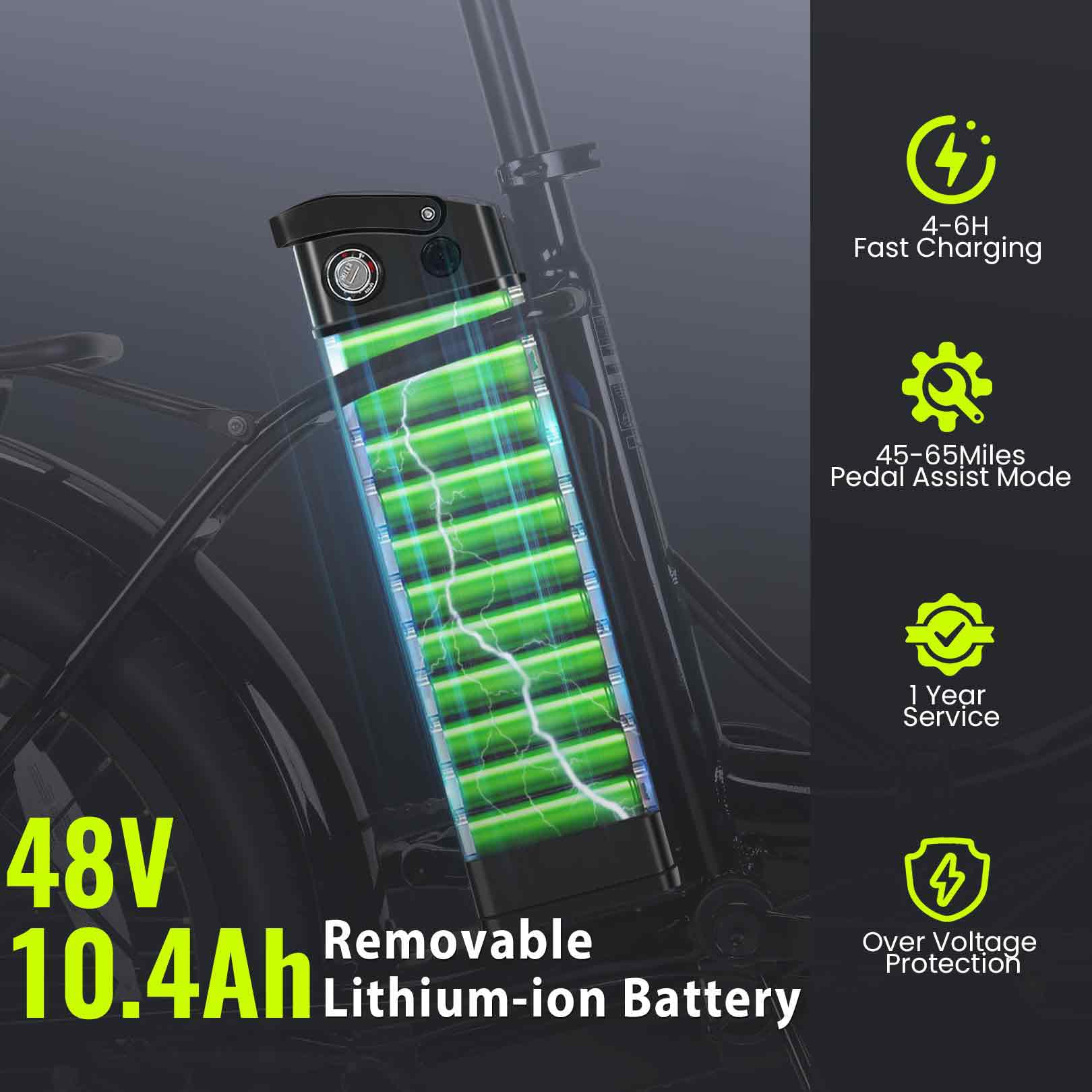 VIVI MT20UL Electric Bike 3.0" Fat Tire Folding Electric Bike SGS Certified to UL2849 - Image 5