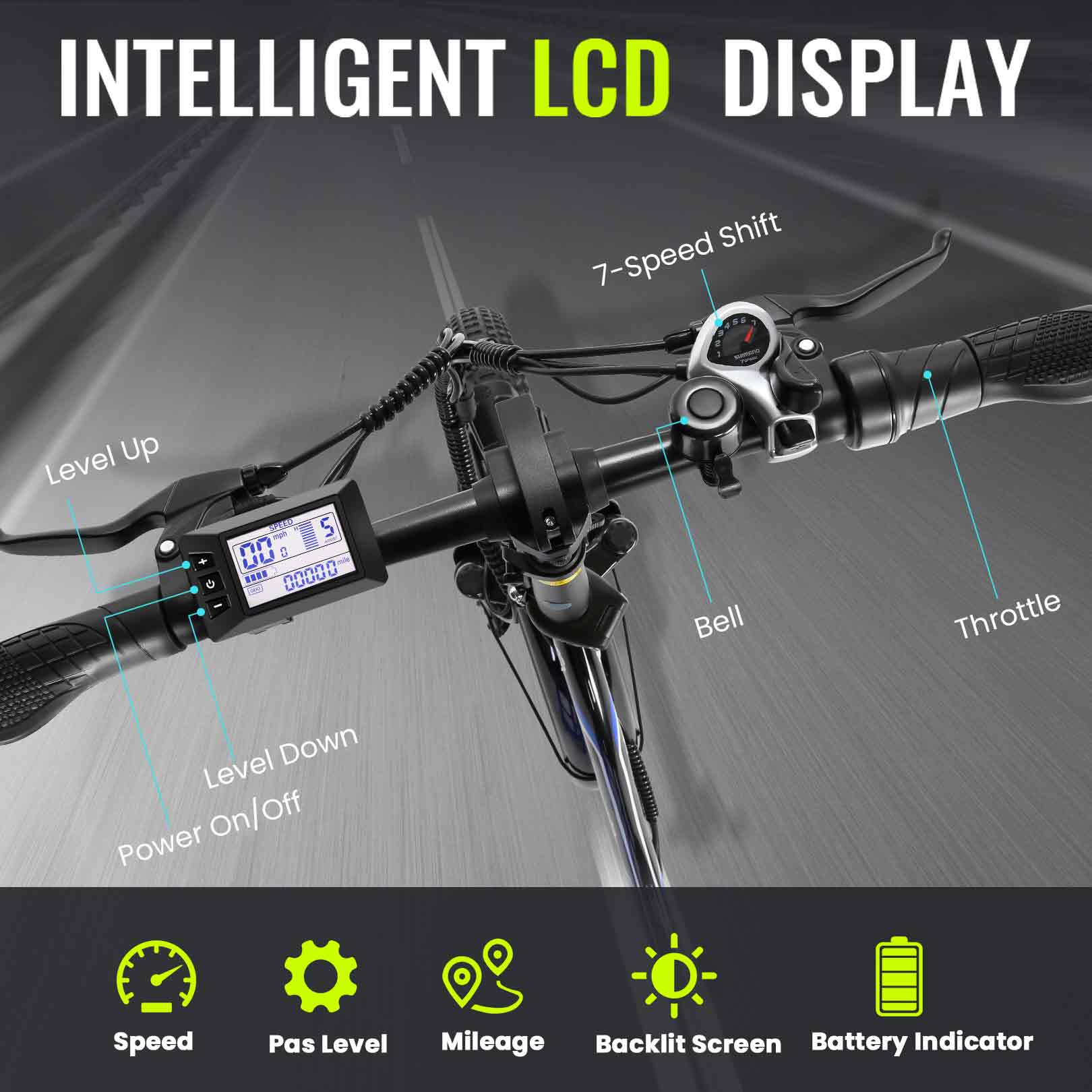 VIVI MT20UL Electric Bike 3.0" Fat Tire Folding Electric Bike SGS Certified to UL2849 - Image 6