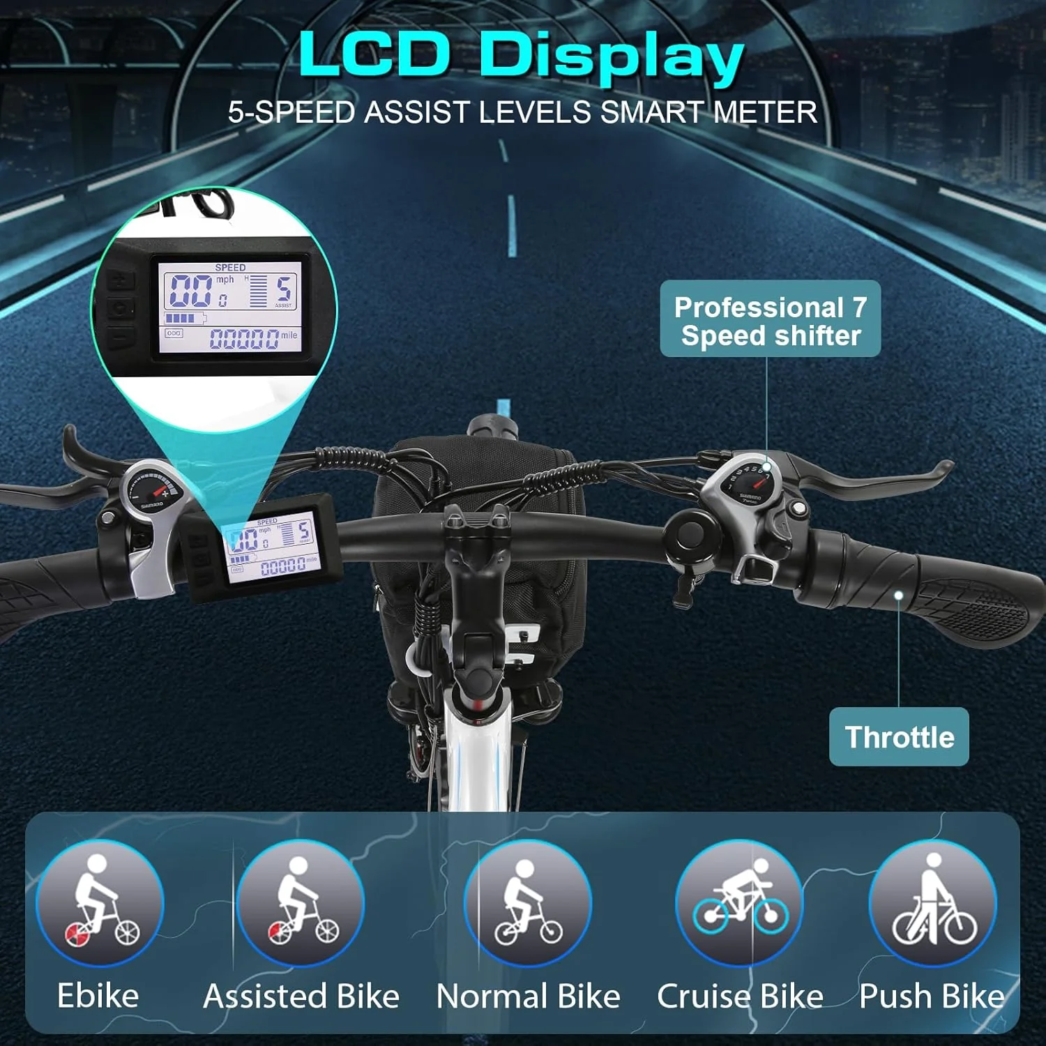 VIVI MT26GUL Electric Bike Rambler Electric Commuter Bike SGS Certified to UL2849 - Image 6