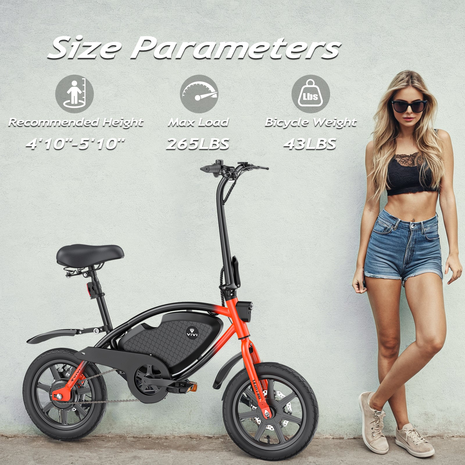 VIVI PONY01 Electric Bike Commuter Mini Electric Bike SGS Certified to UL2849 - Image 8